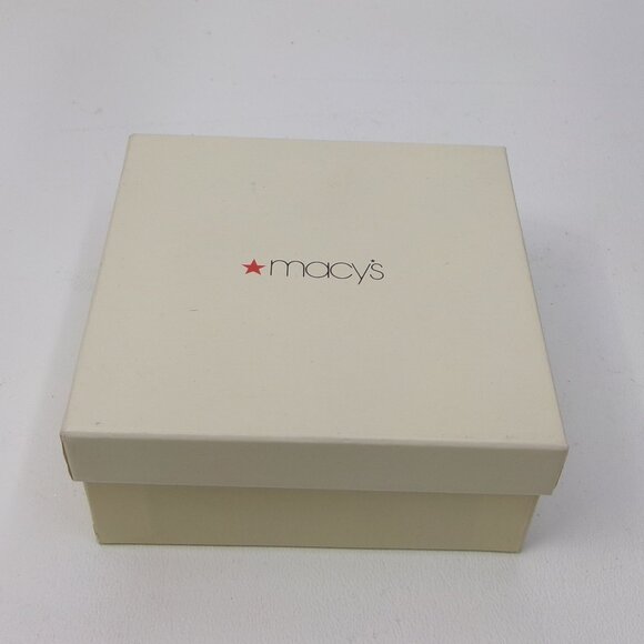 NWT Macy's Sterling Silver Blue Zircon Teardrop Pendant Necklace & Earring Set - Picture 3 of 3